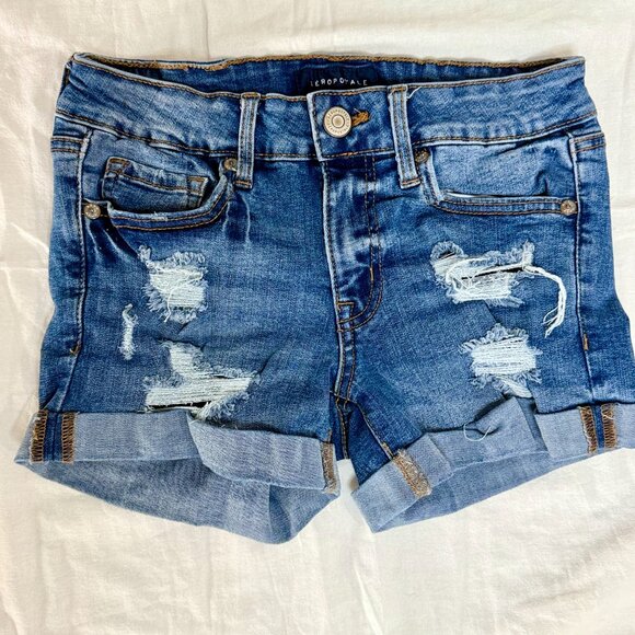 Aeropostale Seriously Stretchy Low-Rise Denim Shorts Size Large - Picture 14 of 14